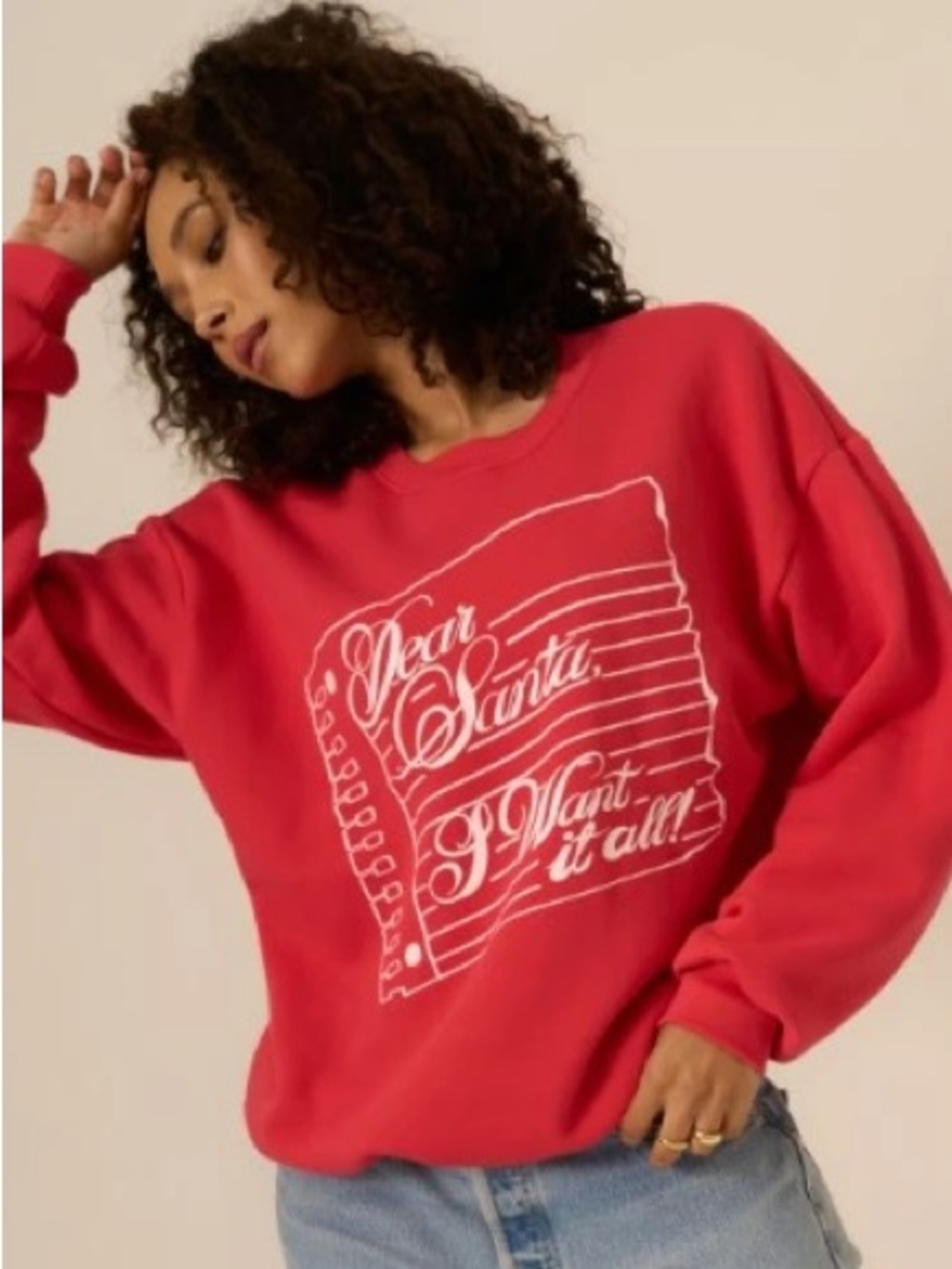 Project Social T Christmas Holiday "Dear Santa, I Want It All" Sweatshirt